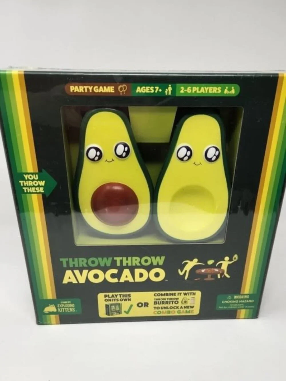 Exploding Kittens Throw Throw Avocado Card Game With Flight Suit Ages 7 pickup